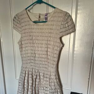 Textured cream dress